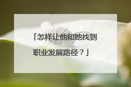 怎样让他和她找到职业发展路径？