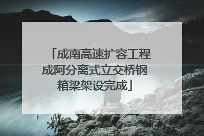 成南高速扩容工程成阿分离式立交桥钢箱梁架设完成
