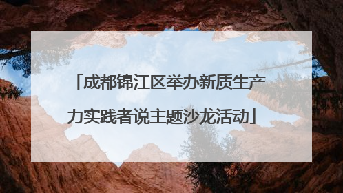 成都锦江区举办新质生产力实践者说主题沙龙活动