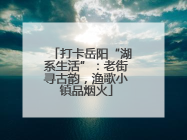 打卡岳阳“湖系生活”：老街寻古韵，渔歌小镇品烟火