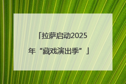 拉萨启动2025年“藏戏演出季”