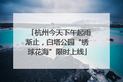 杭州今天下午起雨渐止，白塔公园“绣球花海”限时上线