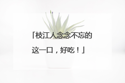 枝江人念念不忘的这一口，好吃！