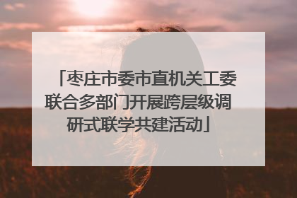 枣庄市委市直机关工委联合多部门开展跨层级调研式联学共建活动