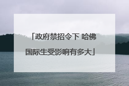 政府禁招令下 哈佛国际生受影响有多大