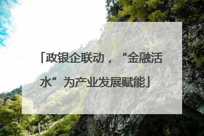 政银企联动，“金融活水”为产业发展赋能