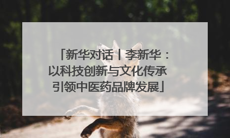 新华对话丨李新华：以科技创新与文化传承引领中医药品牌发展