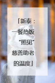 新泰：一餐热饭“照见”慈善助老的温度