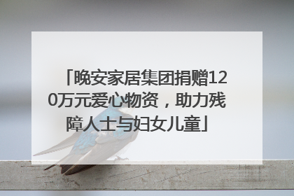 晚安家居集团捐赠120万元爱心物资，助力残障人士与妇女儿童