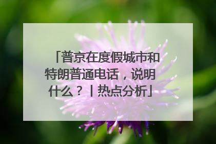 普京在度假城市和特朗普通电话，说明什么？丨热点分析