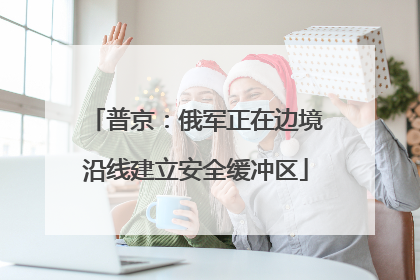 普京：俄军正在边境沿线建立安全缓冲区