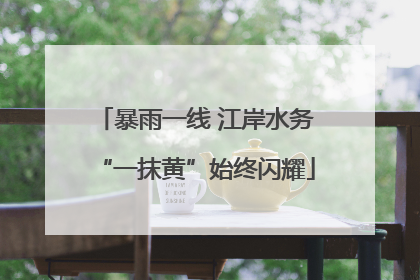 暴雨一线 江岸水务“一抹黄”始终闪耀