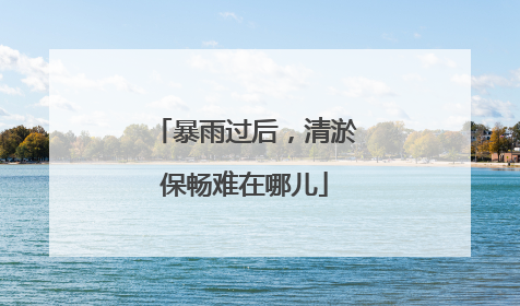 暴雨过后，清淤保畅难在哪儿