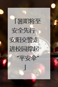 暑期将至安全先行 安阳交警走进校园撑起“平安伞”