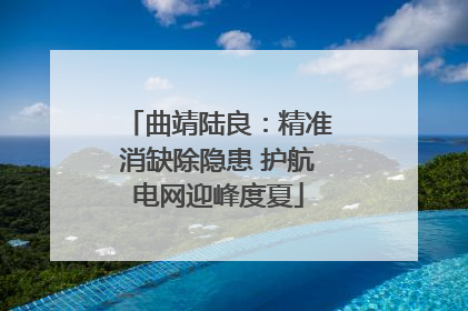 曲靖陆良：精准消缺除隐患 护航电网迎峰度夏