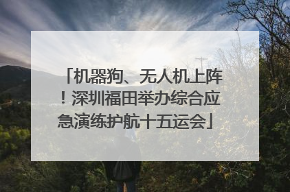 机器狗、无人机上阵！深圳福田举办综合应急演练护航十五运会