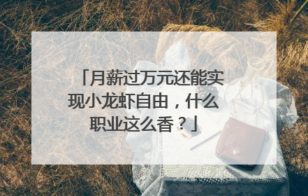 月薪过万元还能实现小龙虾自由，什么职业这么香？