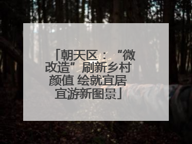 朝天区：“微改造”刷新乡村颜值 绘就宜居宜游新图景