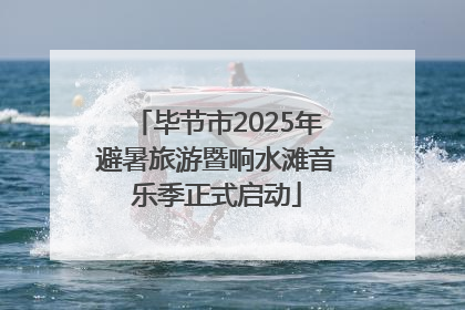 毕节市2025年避暑旅游暨响水滩音乐季正式启动