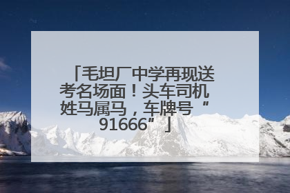 毛坦厂中学再现送考名场面！头车司机姓马属马，车牌号“91666”