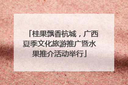 桂果飘香杭城，广西夏季文化旅游推广暨水果推介活动举行