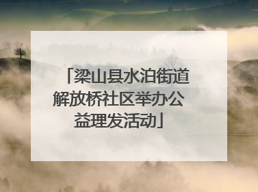 梁山县水泊街道解放桥社区举办公益理发活动