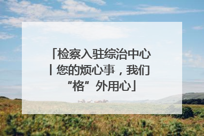检察入驻综治中心丨您的烦心事，我们“格”外用心