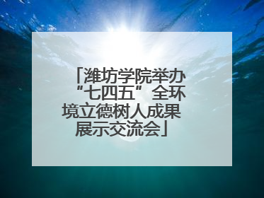 潍坊学院举办“七四五”全环境立德树人成果展示交流会