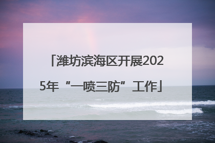 潍坊滨海区开展2025年“一喷三防”工作