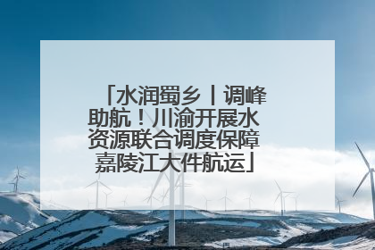 水润蜀乡丨调峰助航！川渝开展水资源联合调度保障嘉陵江大件航运