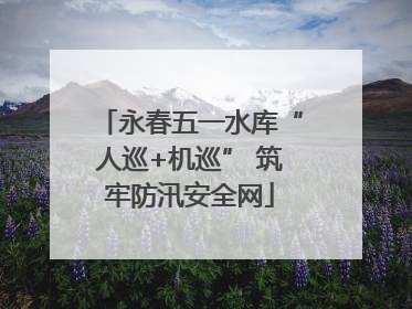 永春五一水库“人巡+机巡” 筑牢防汛安全网