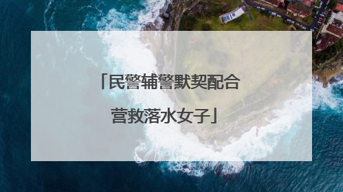 民警辅警默契配合 营救落水女子