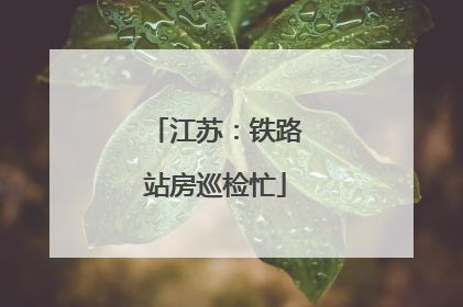 江苏：铁路站房巡检忙