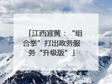 江西宜黄：“组合拳”打出政务服务“升级版”