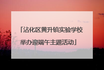 沾化区黄升镇实验学校举办迎端午主题活动