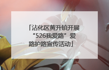 沾化区黄升镇开展“526我爱路”爱路护路宣传活动