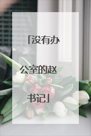 没有办公室的赵书记