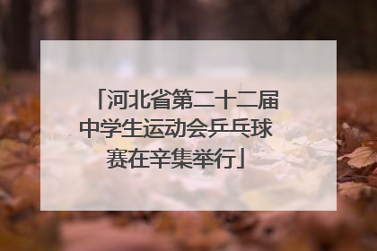 河北省第二十二届中学生运动会乒乓球赛在辛集举行