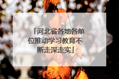 河北省各地各单位推动学习教育不断走深走实