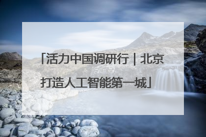 活力中国调研行｜北京打造人工智能第一城