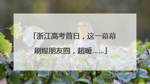 浙江高考首日，这一幕幕刷爆朋友圈，超暖……