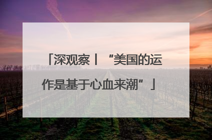 深观察丨“美国的运作是基于心血来潮”