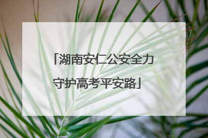 湖南安仁公安全力守护高考平安路