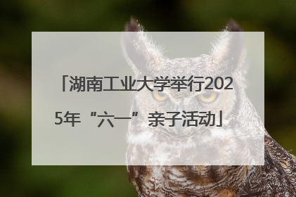 湖南工业大学举行2025年“六一”亲子活动
