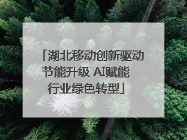 湖北移动创新驱动节能升级 AI赋能行业绿色转型