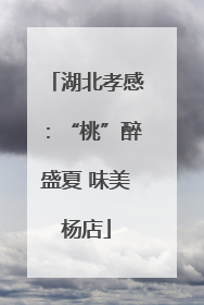 湖北孝感：“桃”醉盛夏 味美杨店