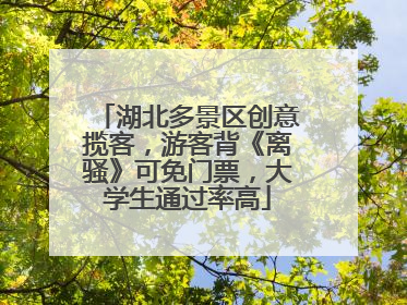 湖北多景区创意揽客，游客背《离骚》可免门票，大学生通过率高