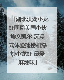 湖北洪湖小龙虾圈粉美国小伙埃文凯尔 沉浸式体验捕捞和爆炒小龙虾 最爱麻辣味