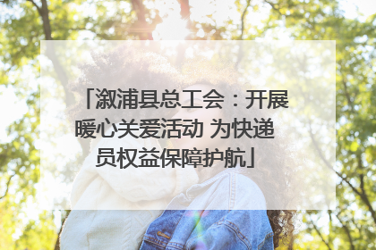 溆浦县总工会：开展暖心关爱活动 为快递员权益保障护航