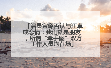 演员宣璐否认与汪卓成恋情：我们就是朋友，所谓“牵手图”双方工作人员均在场